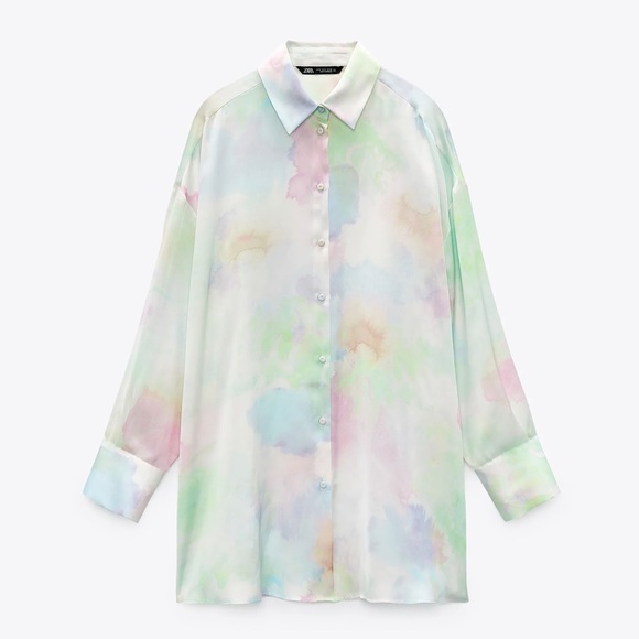 Zara Multicolor Button Down Shirt - Picture 1 of 5